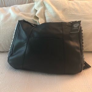 NWT Vince Camuto Studded Black Leather Bag